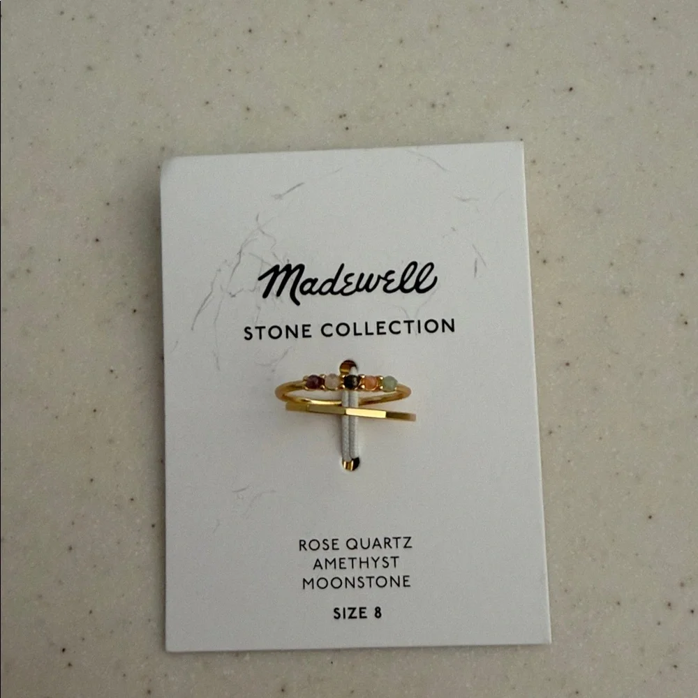 Madewell Gold Ring with Stone Accents - Picture 2 of 2